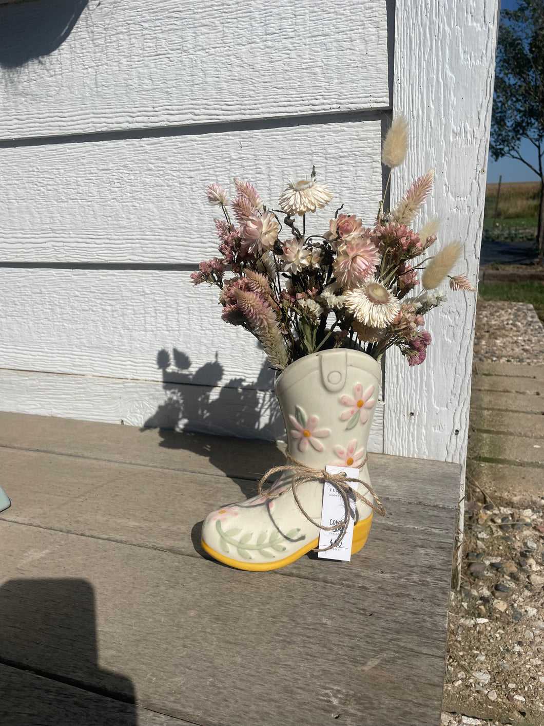 Cowgirl Boot Dried Floral