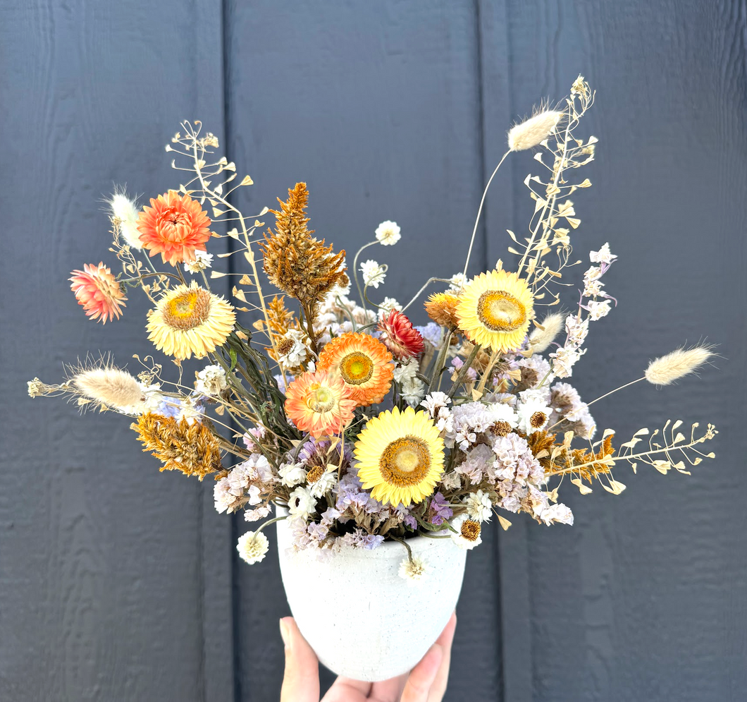 Ceramic White Dried Floral Vase